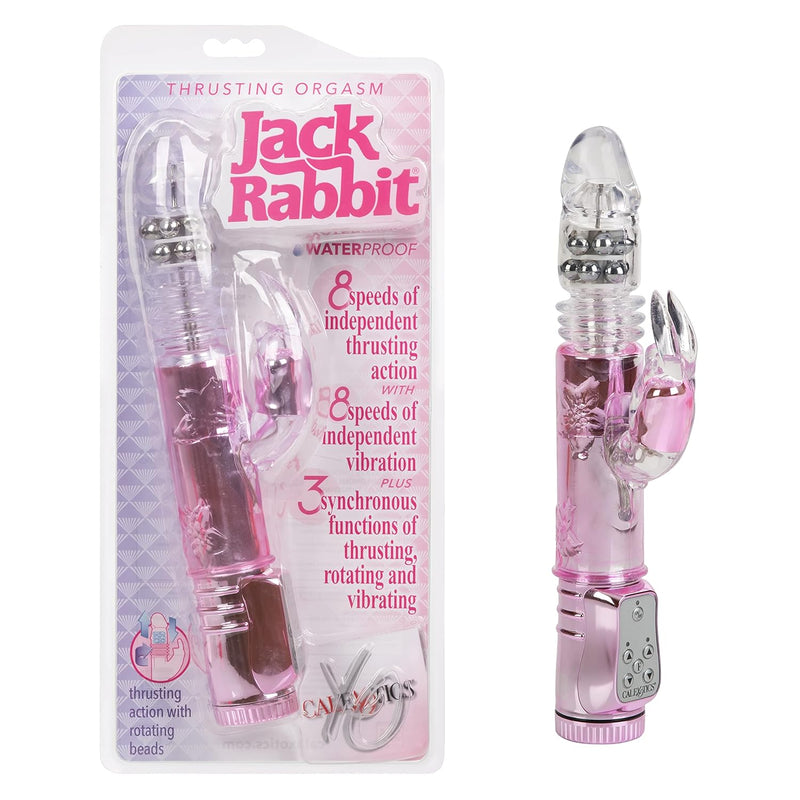 Thrusting Orgasm Jack Rabbit - Vibrator With Rotating Shaft – Adult Sex Toys For Couples - Clitoral G Spot Massager - Pink