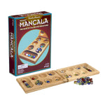 Mancala - Real Wood Folding Set, With Multicolor Stones By , 2 Players