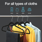 Home-it Premium Velvet Hangers 50 Pack - Ultra Thin Black Suit Hangers Non Slip - Heavy Duty Clothes Hangers for Closet, Shirt Pants, Hook Swivel 360