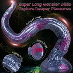 Fantasy Tentacle Dildo - 17.7" Huge Long Monster Anal Dildo With Strong Suction Cup, Silicone Prostate Massager & G Spot Plug, Adult Sex Toys For Men Women Couples Beginner(M)