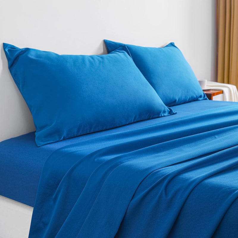 4 Pieces 100% Microfiber Full Bed Sheet Set, 1800 Super Soft And Cozy, Wrinkle