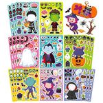 Halloween Make-a-Face Stickers Party Game for Kids and Adults