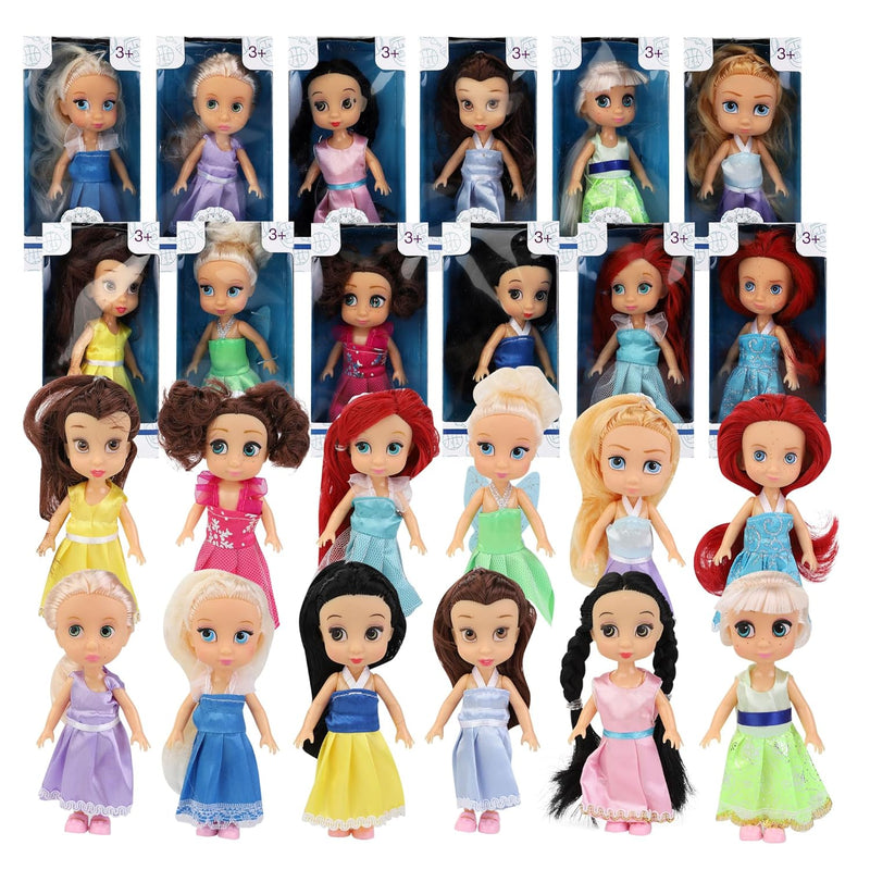 Liberty Imports 12 Pack Little Royal Princess Toddler Dolls with Dresses, G