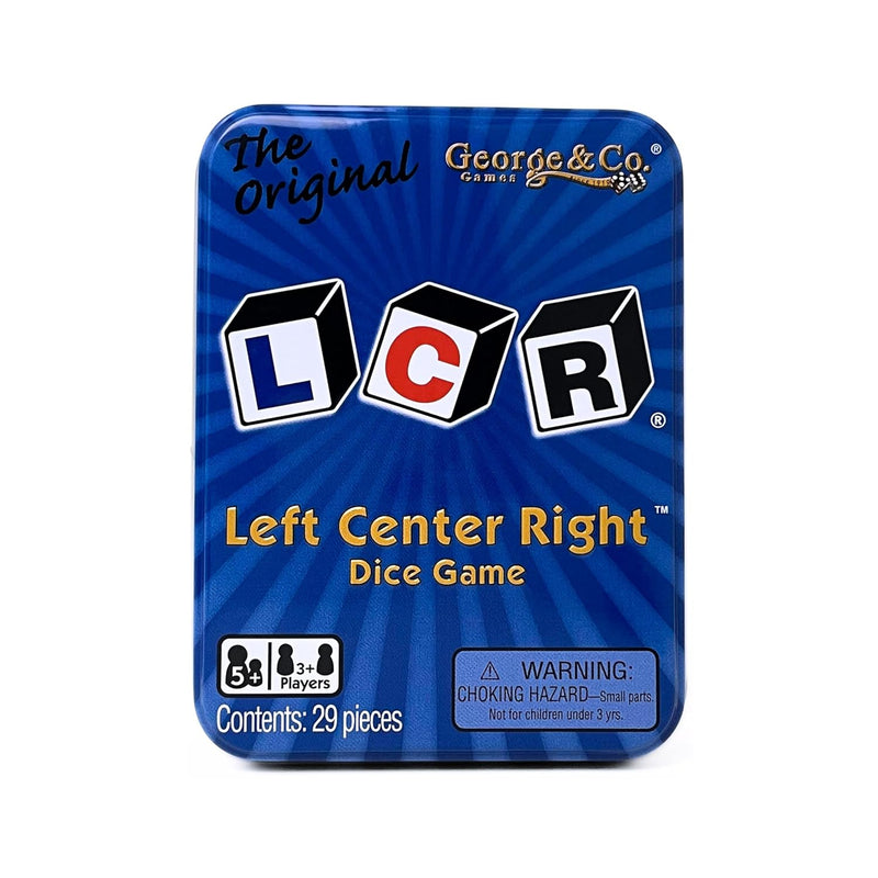 Left Center Right Dice Game Blue Tin