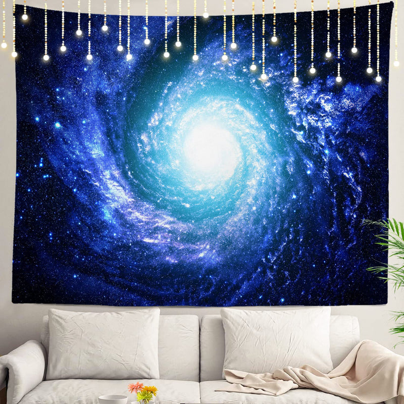 Roaly Magical Space Wall Tapestry, Blue Galaxy Wall Hanging Large Tapestry Dec