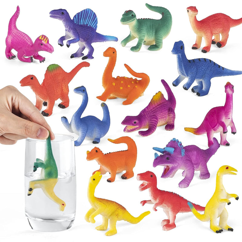 Color Changing Dinosaur Toys,15 Pieces Changing Color Dinosaur Set,Mold Fre