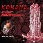 Kohana 7 Inch Ovipositor Dildo Fantasy Hollow Tentacle Design Adult Toy, Medium Firm Platinum Silicone Dildo For Men Women, Anal & Vaginal Use, Creature Fantasy Monster Toy