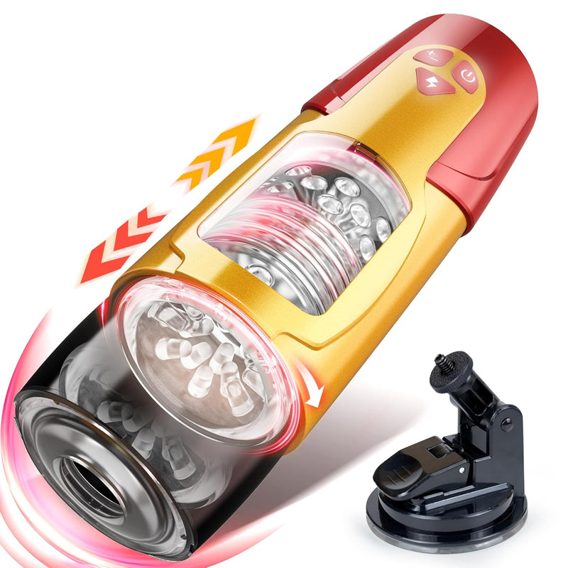 Male Masturbator Sex Toys For Men, Automatic Masturbator Cup With 7 Rotating & 3 Thrusting Mode, Realistic Pocket Pussy Adult Sex Toy, Penis Pump Male Stroker Sex Machine Toys With Suction Base
