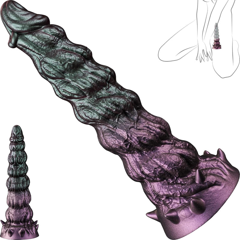7.12" Fantasy Monster Dildo, Silicone Thick Knot Dildo With Strong Suction Cup, Knotted Butt Plug For Anal Training, G-Spot & Prostate Stimulation, Anal Plug Adult Sex Toy For Beginner Men & Women