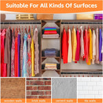 Closet Rods for Hanging Clothes, Heavy Duty Closet Rod 17-27 Inch Adjustable Clothes Hanging Bar Metal Shower Curtain Rods for Closet, Wardrobes, Bathroom, Windows