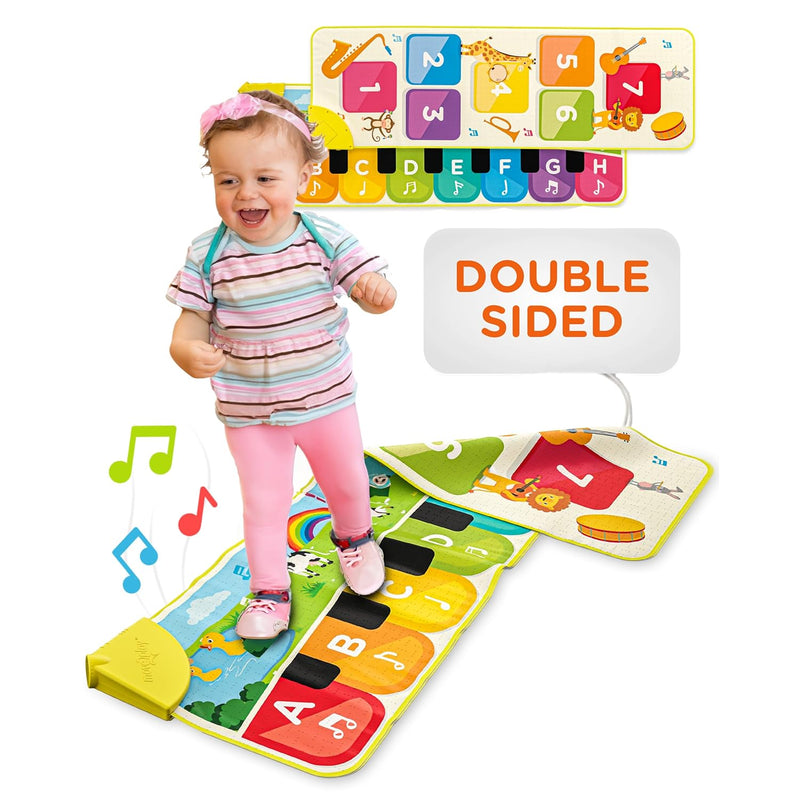 Move2Play, Double Sided Piano Mat, 50+ Sounds & Songs | Birthday Gift for 1