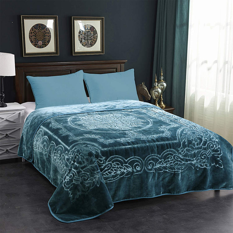 Jml Fleece Blanket King Size, Heavy Korean Mink Blanket 85 X 95 Inches- 9 Lbs,