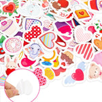400 Pcs Valentine's Day Foam Stickers, Hearts, Animals & Cupcakes for DIY Crafts