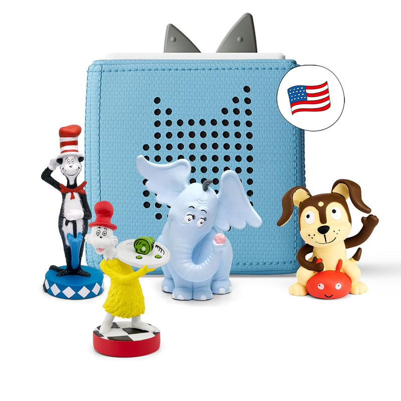 Toniebox Audio Player Starter Set with Sam-l-Am, Horton Hears a Who!, Cat i