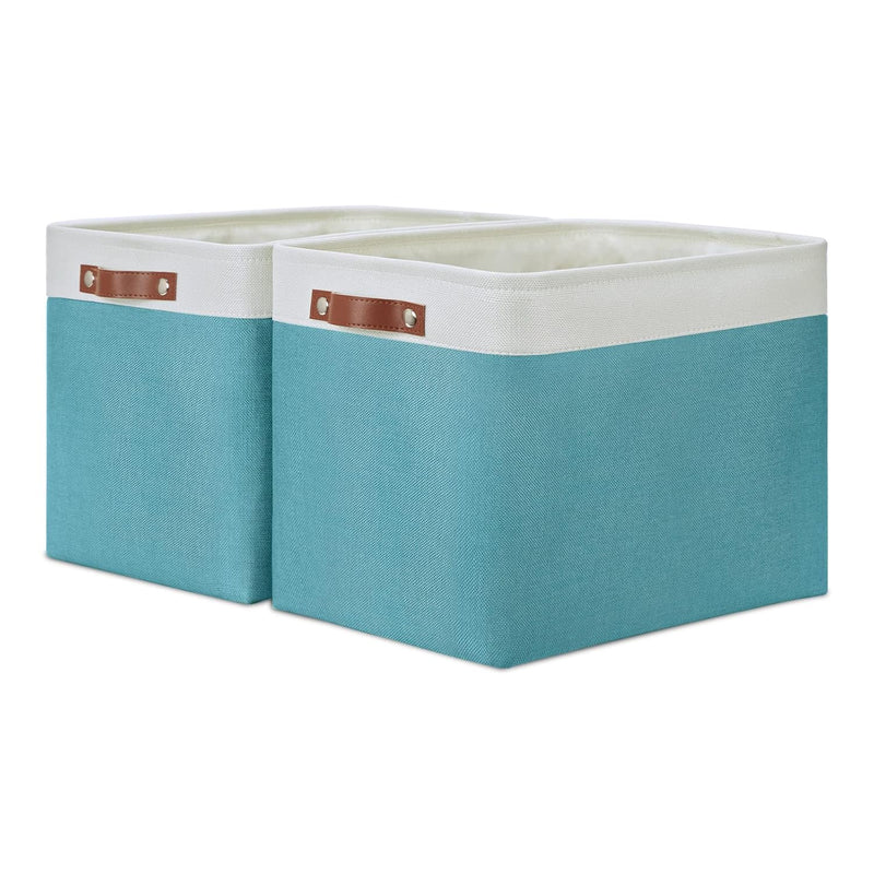 Large Closet Storage Baskets Canvas Storage Baskets For Organizing 2 Pack Collap