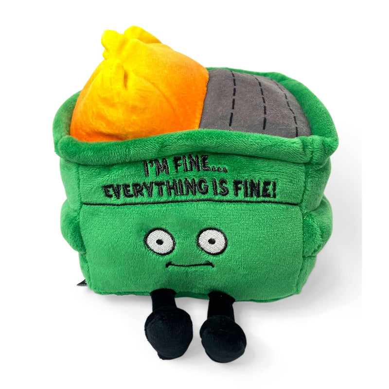Dumpster Plushie, Funny Meme Gag Gift, Comical Plush Collectible, Stocking