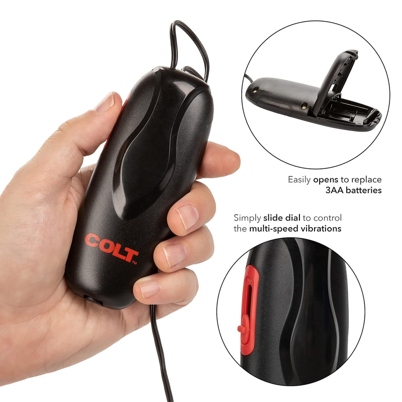 Colt Turbo Bullet Vibrator - Waterproof Sex Toys For Couples - Wired Adult Vibe Egg Male P Spot Massager - Silicone Prostate Massager - Black
