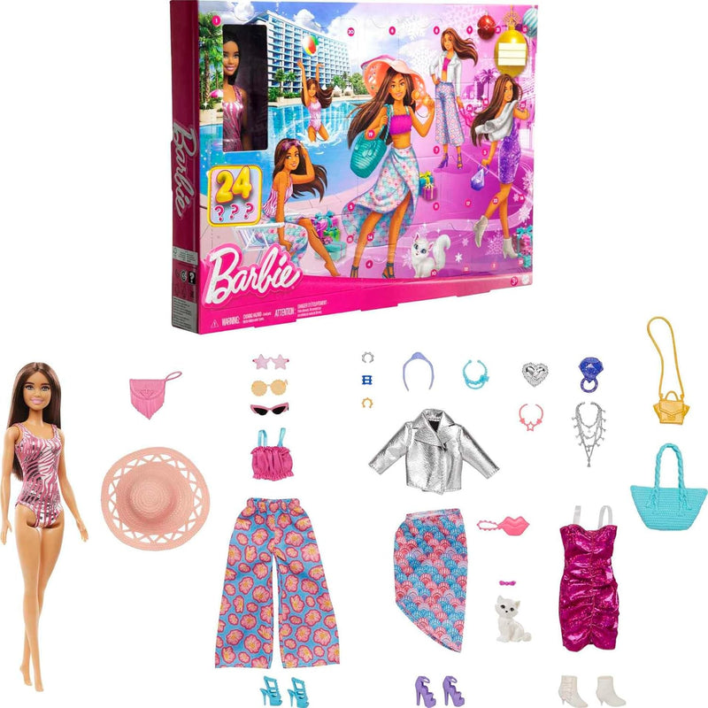 Barbie Doll & Fashion Advent Calendar, 24 Clothing & Accessory Surprises Li