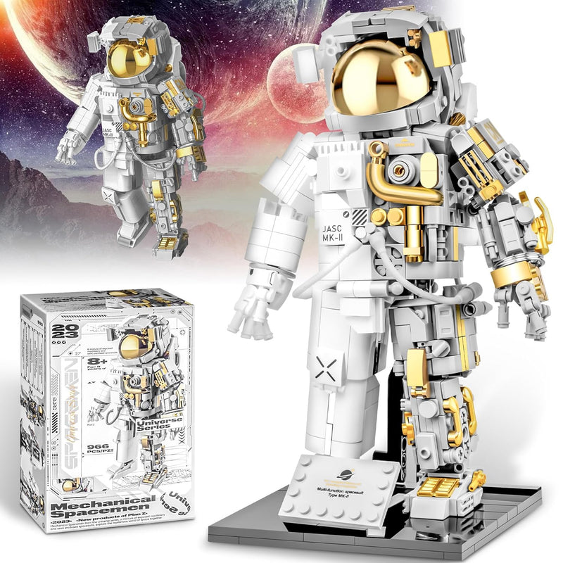 Space Astronaut Building Block Set, 966 Pcs Astronaut Building Set For Adul