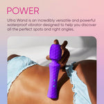 Ultra Wand Vibrator For Adults - Soft Silicone, Purple, Regular - Waterproof Sex Toys With Multiple Vibration Patterns, Boost Mode, Flexible Head - Adult Toys, Premium Sex Toy