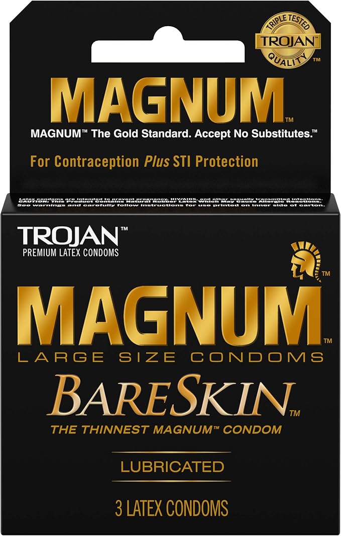 Ultra-Thin Large Condoms – 3 Count Pack for Sensitivity & Comfort
