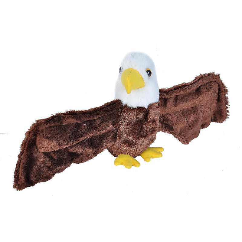 Wild Republic Huggers Bald Eagle Plush Toy, Slap Bracelet, Stuffed Animal,