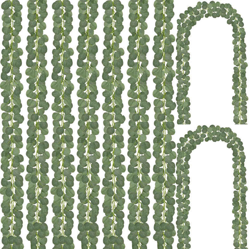 24 Pack Eucalyptus Garland, Artificial Greenery Garland Faux Eucalyptus Leaves