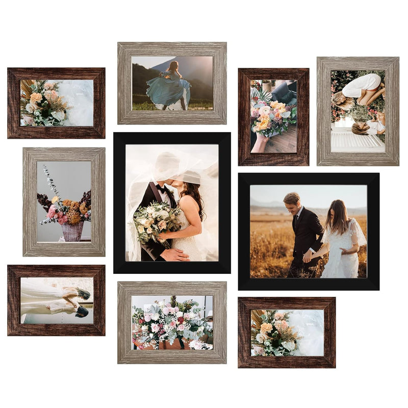 Picture Frame Set 10-Pack, Gallery Wall Frame Collage With 8X10 5X7 4X6 Frames