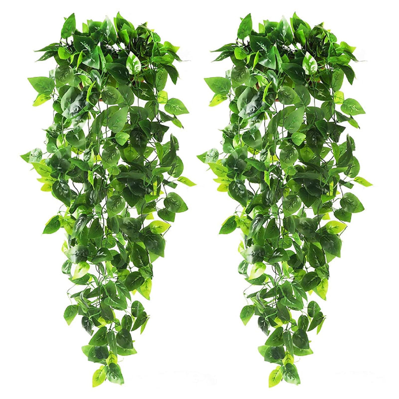 2Pcs Fake Hanging Plants 3.6Ft Fake Ivy Vine Artificial Ivy Leaves For Wedding