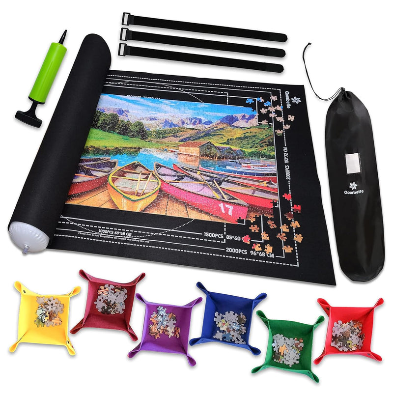 Jigsaw Puzzle Mat Roll Up Fits 500 1000 1500 2000 Pieces Felt Mat Puzzle Ma