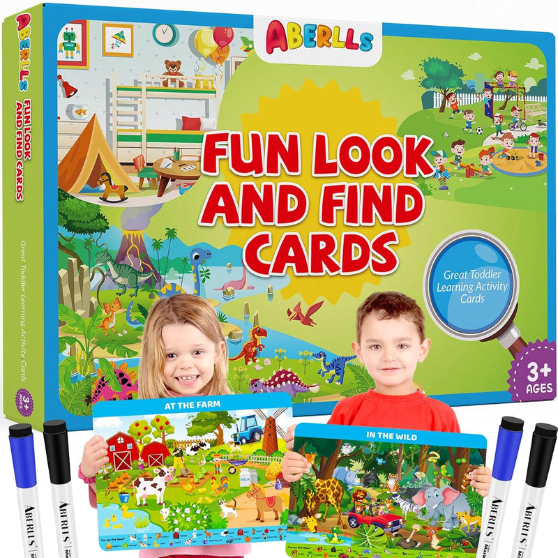 Search and Find Cards for Kids Ages 3 4 5 6 year old, Toddler Preschool Lea