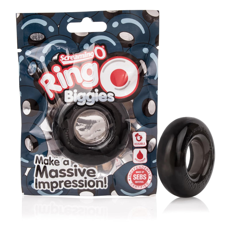 Ringo Biggies, Black - Iconic Award Winning Cock Ring, Disposable Cock Ring - Penis Ring, Increase Pleasure - Couple Sex Toys, Dick Ring For Mutual Pleasure - 3 Pack