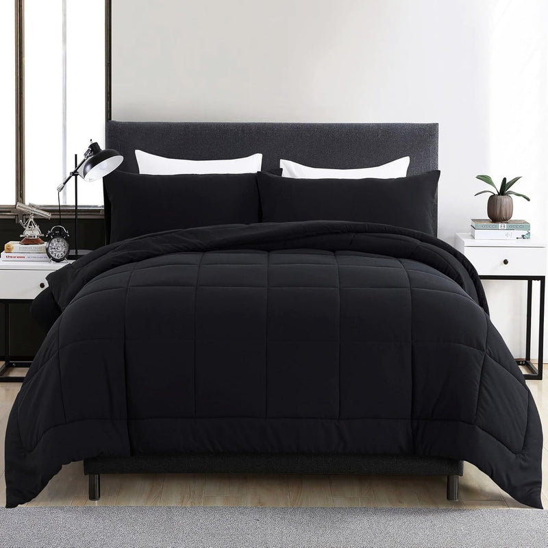 All Seasons Bedding Comforters & Sets With 2 Pillow Cases -3 Pieces Bed Set Qu