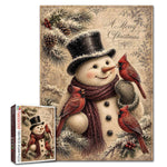 1000 Piece Christmas Snowman Jigsaw Puzzle for Adults, Holiday Family Activity