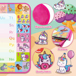 Water Doodle Mat for Kids with Magic Pens and Drawing Templates