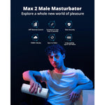 Max 2 Male Masturbator Sex Toys For Men + Personal Lubricant Privacy Water-Based Lube Non-Sticky Lubrication For Men, Women And Couples