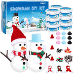 9 Pack Christmas Snowman Air Dry Clay Craft Kit for Kids, DIY Holiday Activity