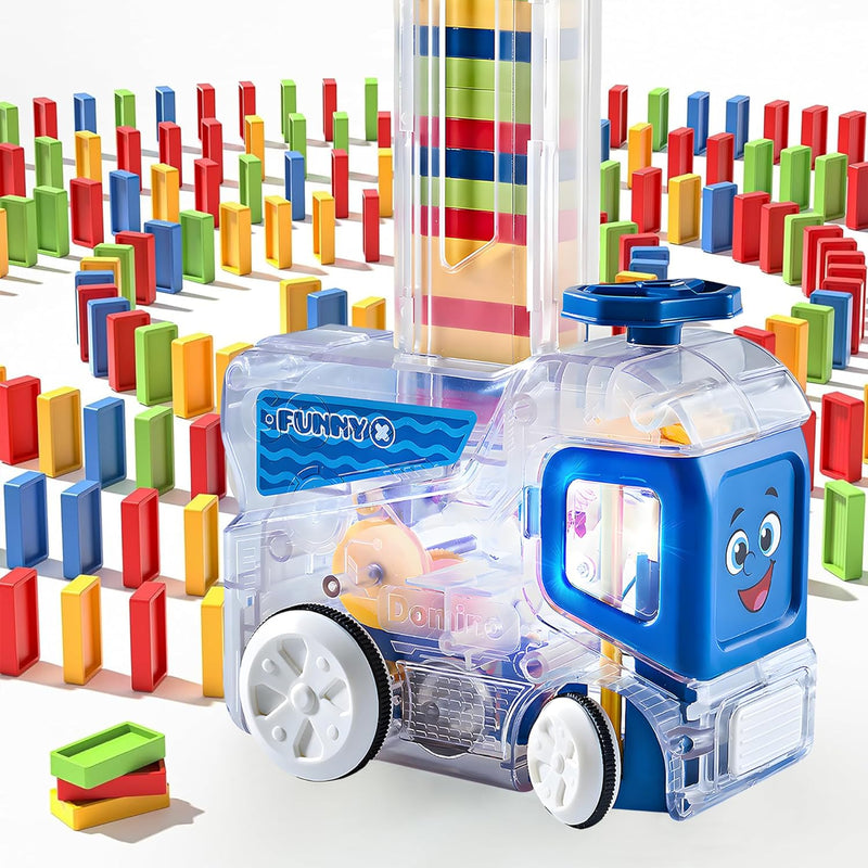 Kids Games Upgrade 180 Pcs Dominoes(7 Patterns & 4 Color),Large Automatic D