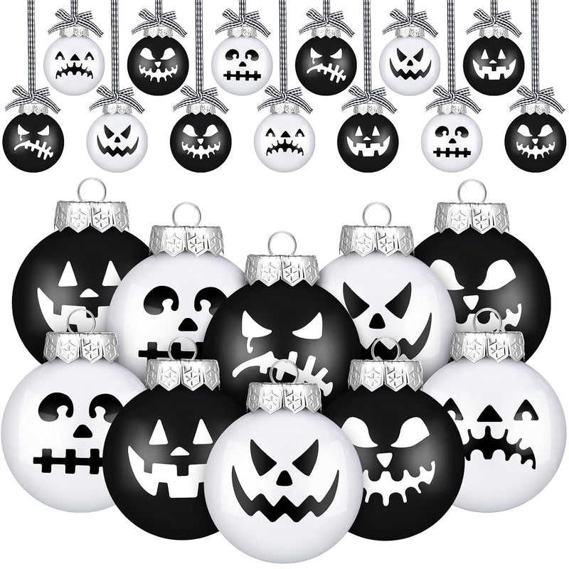 12 Pcs Halloween Ball Ornaments For Tree Halloween Decorations Ornament Ghost