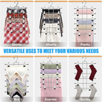 3 Pack Closet-Organizer-Pants-Hangers-Space-Saving,Metal Closet-Organizers-and-Storage,6 Tier Organization and Storage Short Skirt Hangers Cilp,Dorm Room Essentials for College Students Girls Boys Guy