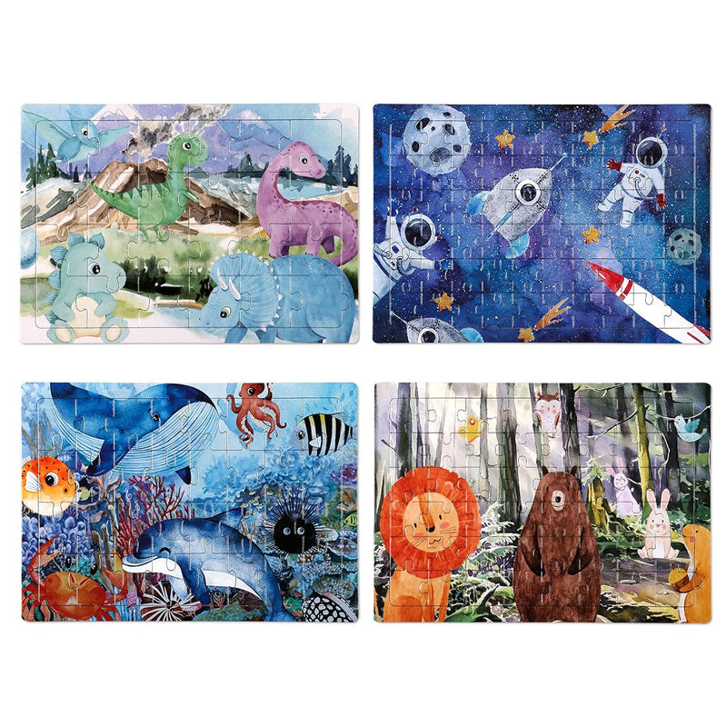 4 In 1 Increasing Difficulty Kids Puzzle For Kids, Ages 3 8, 24 60 Piece Pu