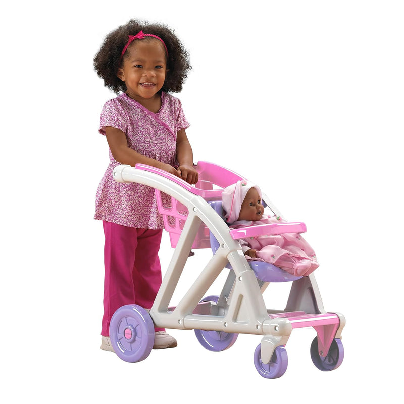 Shop With Me Stroller For Baby Doll, 2 In 1 Stroller And Shopping Cart, Enc