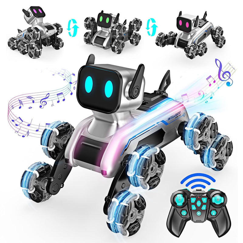 Robot Dog Toys For Boys Age 8 12, 8Wd Remote Control Cars 2.4Ghz Rc Car With L