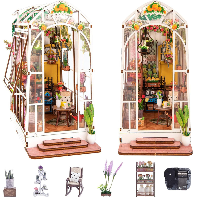 Book Nook Kit, Book Nook Kits For Adults Diy Miniature House Kit With Led L