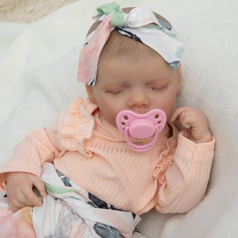 Reborn Baby Dolls Sleeping, 18 Inch Realistic Baby Doll Full Vinyl Lifelike