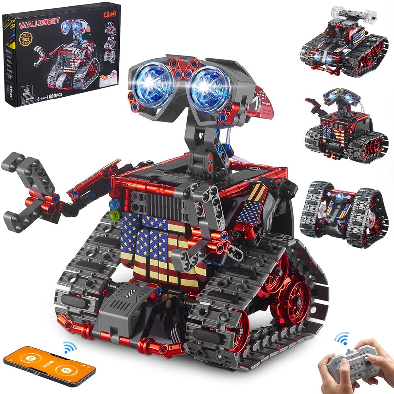 Technic 4In1 Remote App Controlled Robot Building Kit, Educational Stem Toy