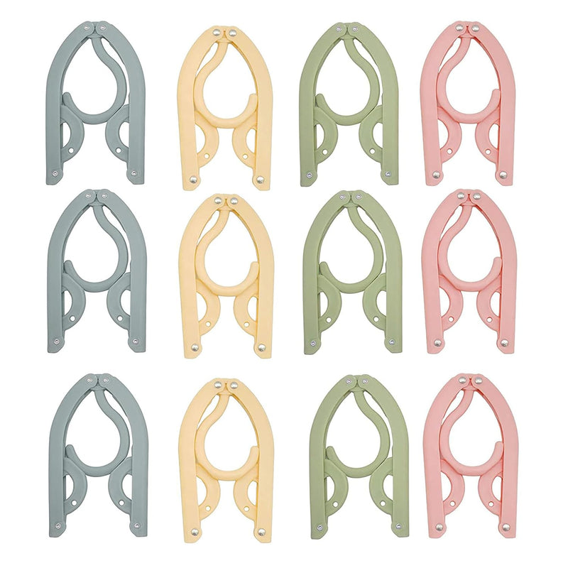 12Pcs Travel Hangers Folding Hangers Portable Clothes Hangers Foldable, Non-Slip