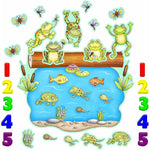 Five Speckled Frogs Felt Story Set with Precut Figures & Coloring Pages