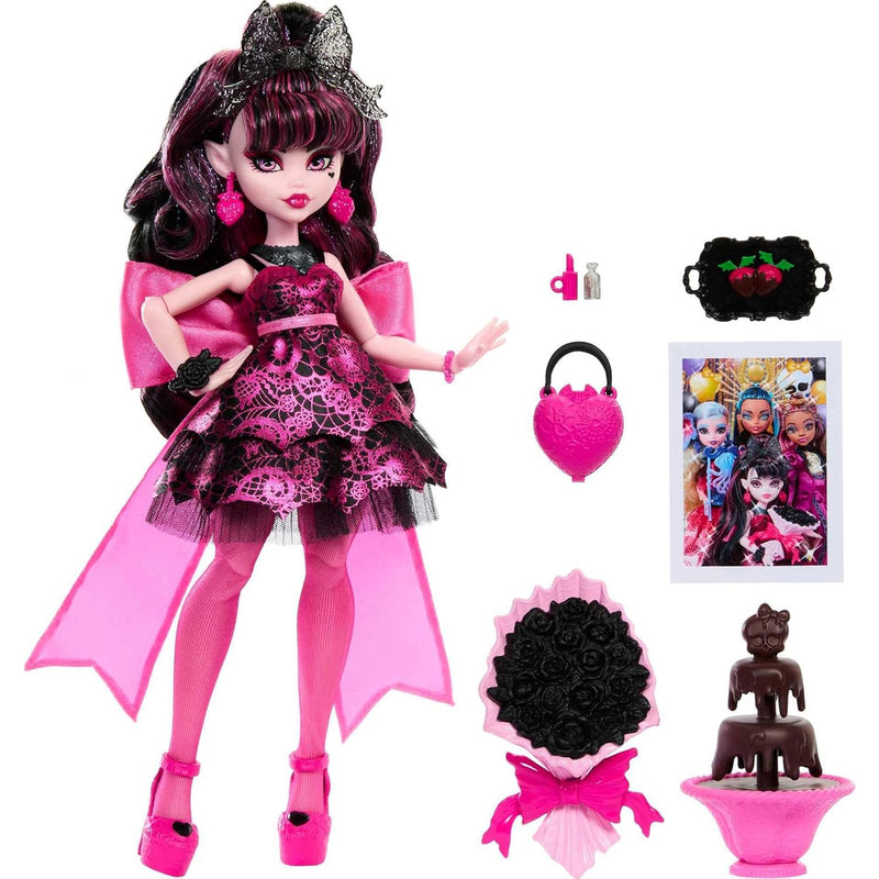 Monster High Monster Ball Doll, Draculaura in Party Dress with Themed Acces