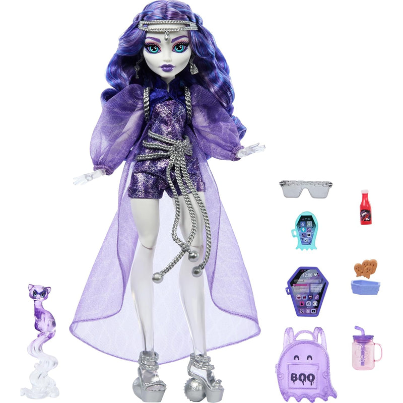 Monster High Spectra Vondergeist Doll with Pet Ferret Rhuen and Accessories